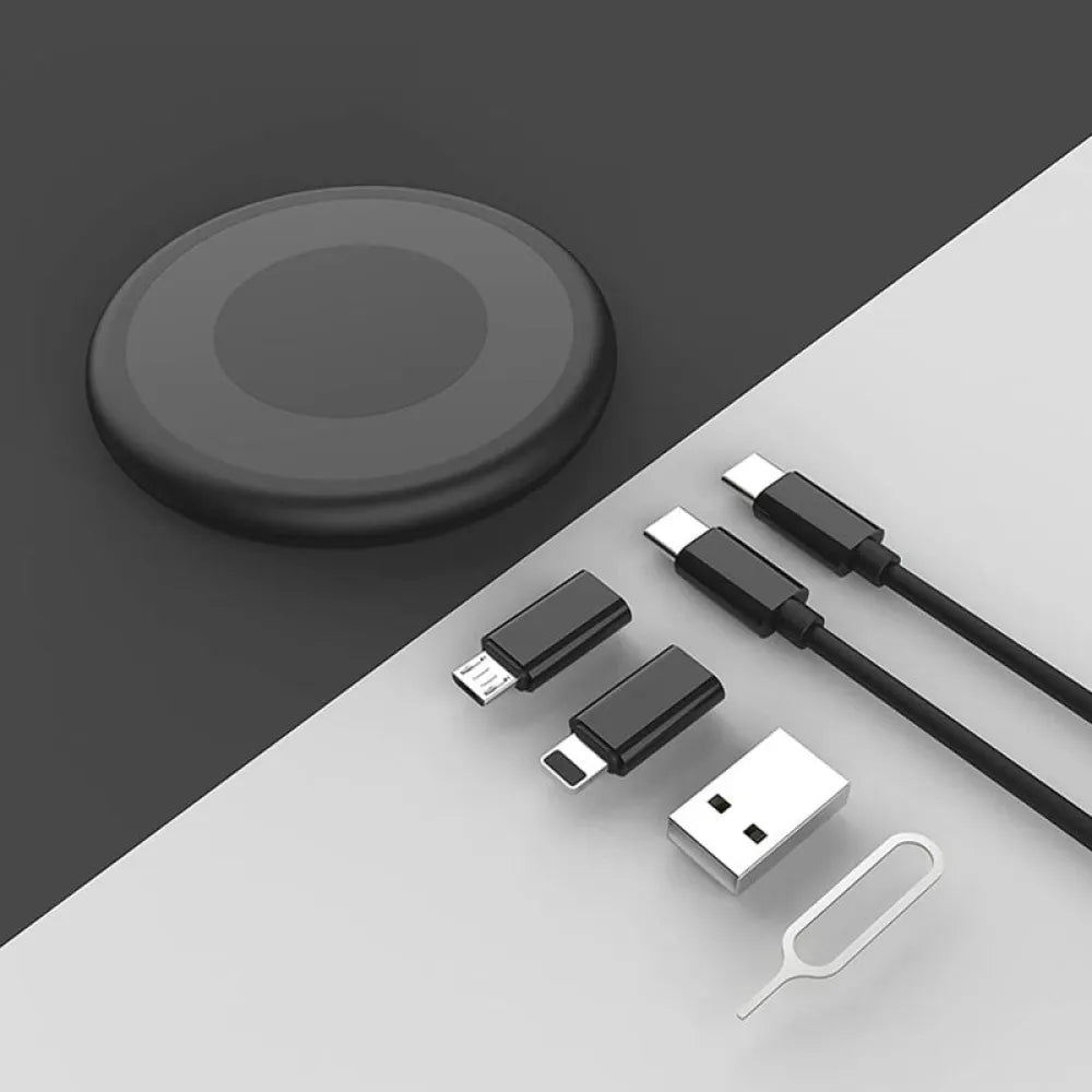 Vibe Geeks Multi-type Compact Cable Card with Cable & USB Adapter Storage Box