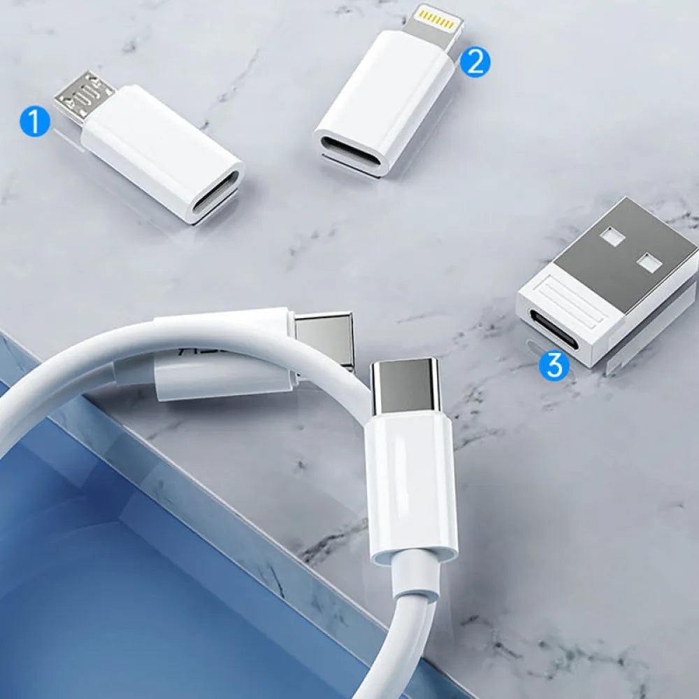 Vibe Geeks Multi-type Compact Cable Card with Cable & USB Adapter Storage Box