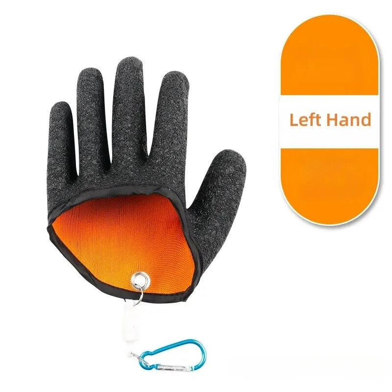 Magnet Release Full Finger Fishing Gloves with Anti-slip and Puncture Resistant Latex - Ideal for Hooks and Tools