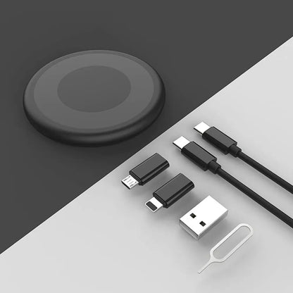 Vibe Geeks Multi-type Compact Cable Card with Cable & USB Adapter Storage Box