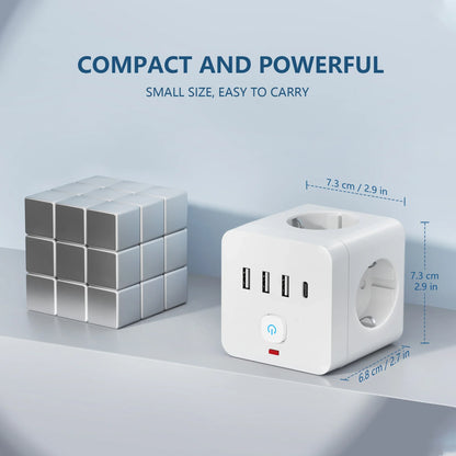 7-in-1 EU Power Station With Overload Protection