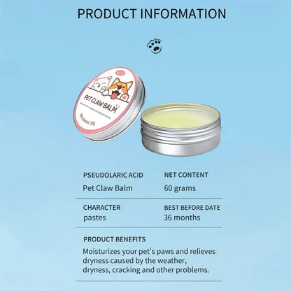 Paw Balm for Cats & Dogs – Protective Moisturizing Cream for Paws, Nose & Cracked Feet (50g)